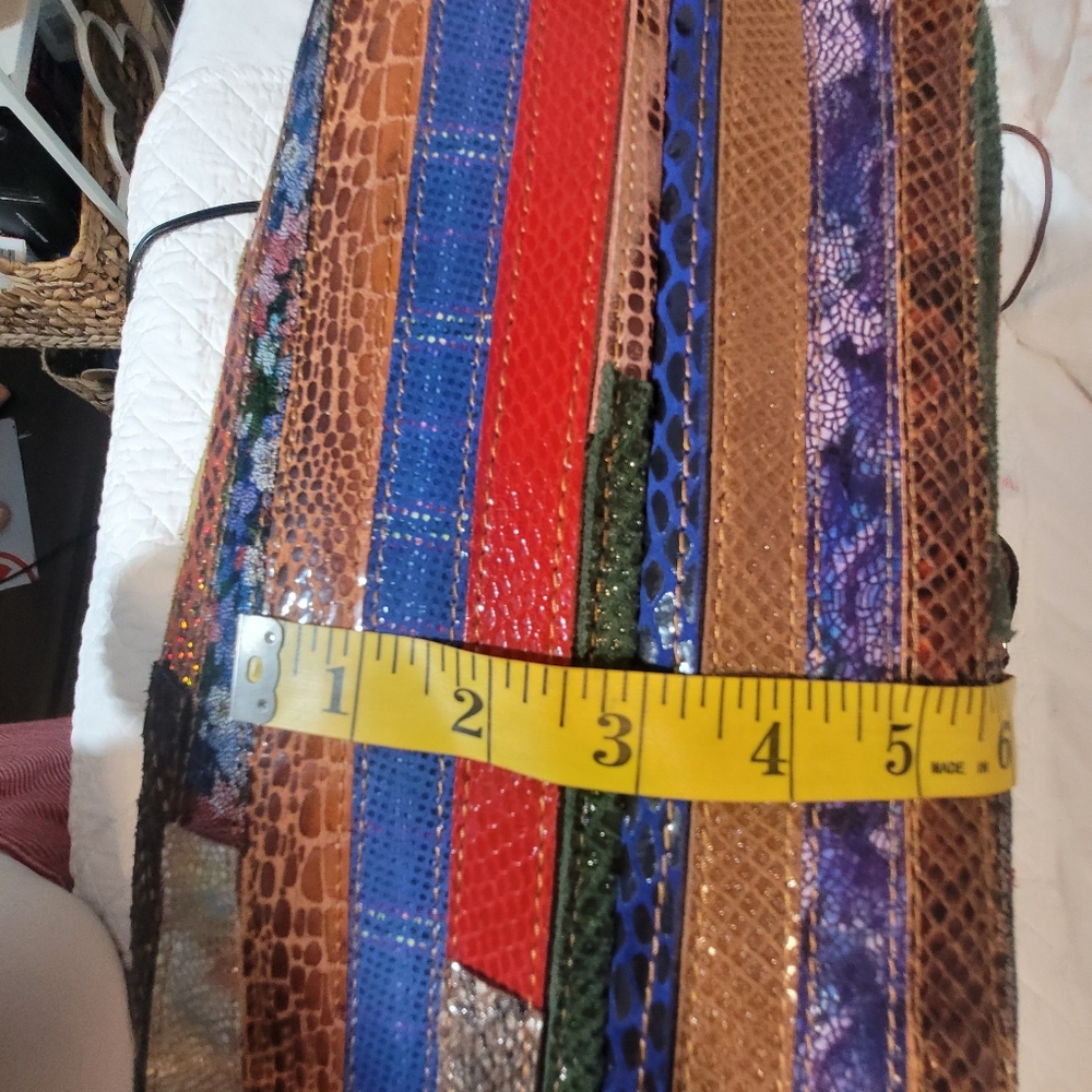 Ameri Leather Everly Multicolored Stripe Patchwor… - image 10